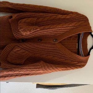 POL: oversized button down sweater